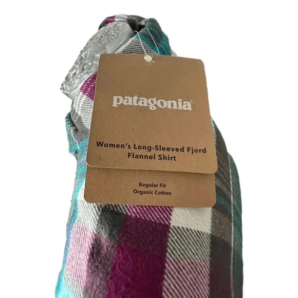 New Patagonia Shirt Plaid Size 8 Fjord Woman - Picture 3 of 8